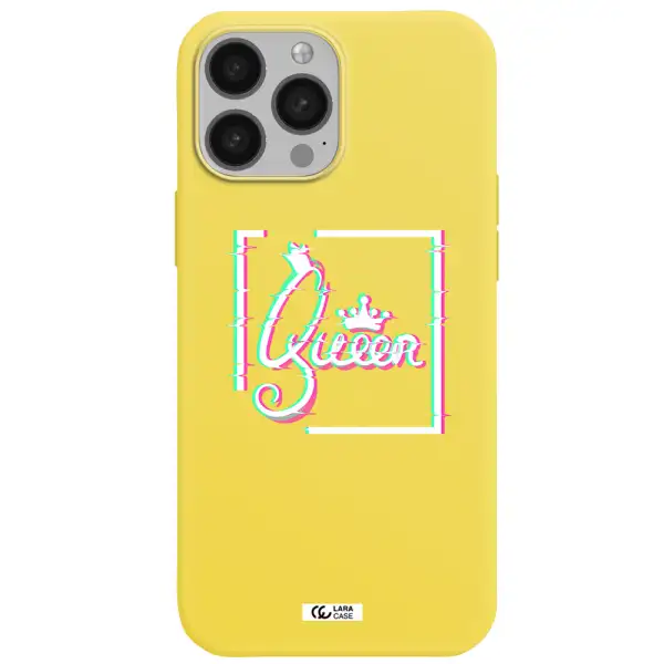 Queen Apple iPhone 13 Pro Silicone canary yellow Case