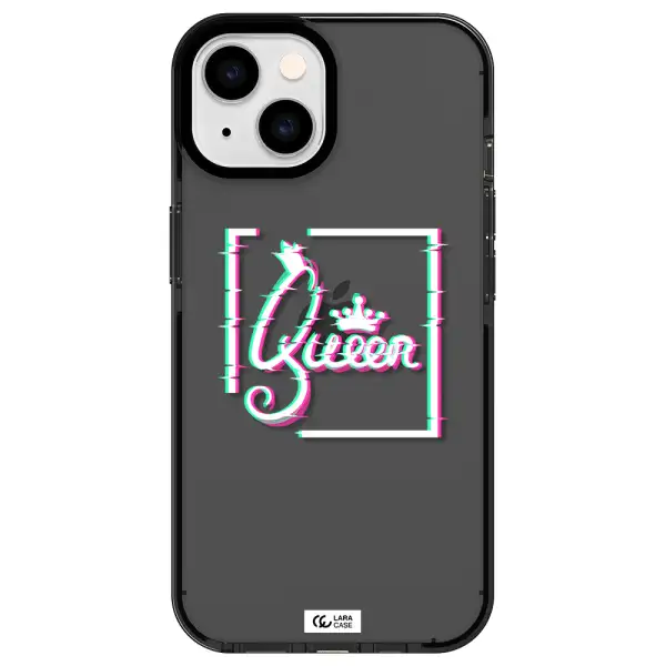 Queen Apple iPhone 14 impact Smoke Black Case