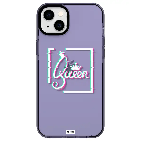 Queen Apple iPhone 14 plus impact Lilac Case