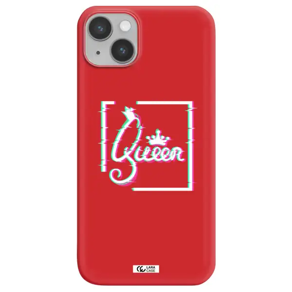 Queen Apple iPhone 14 plus Silicone Imperial Red Case