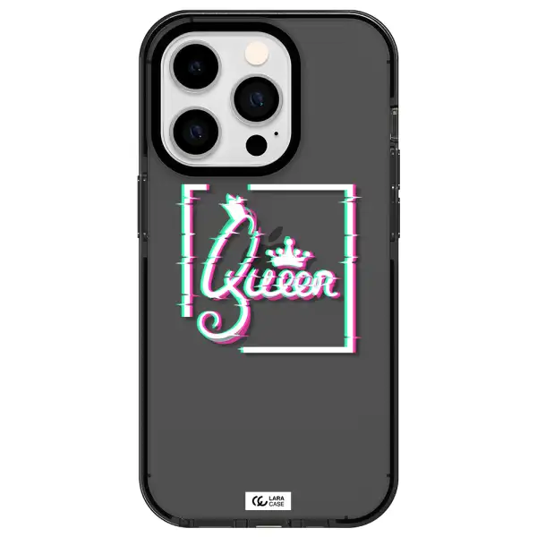 Queen Apple iPhone 14 pro impact Smoke Black Case