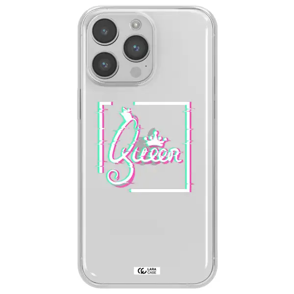 Queen Apple iPhone 14 pro max Clear TPU Case
