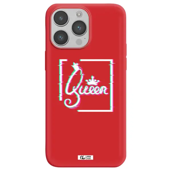 Queen Apple iPhone 14 pro Silicone Imperial Red Case