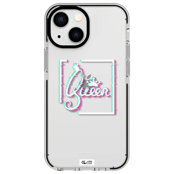 Queen Apple iPhone 15 impact black border Case