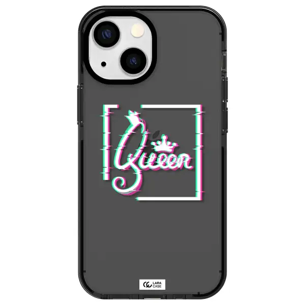 Queen Apple iPhone 15 impact Smoke Black Case