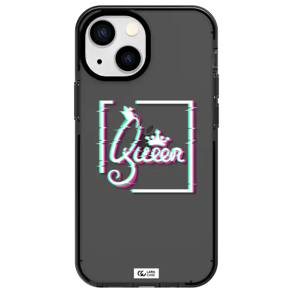Queen Apple iPhone 15 Plus impact Smoke Black Case