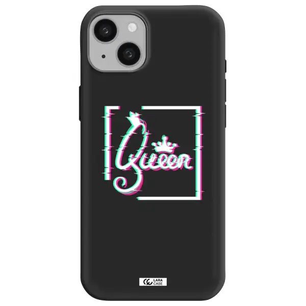 Queen Apple iphone 15 plus Silicone black Case