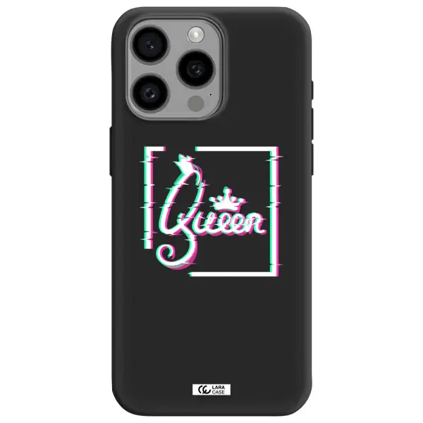 Queen Apple Iphone 15 Pro max Silicone black Case