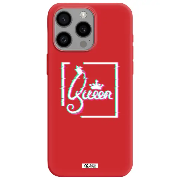 Queen Apple Iphone 15 Pro Max Silicone Imperial Red Case