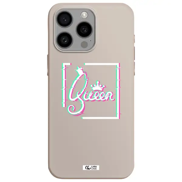 Queen Apple Iphone 15 Pro max Silicone Stone Case