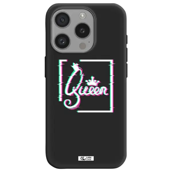 Queen Apple Iphone 15 Pro Silicone Black Case