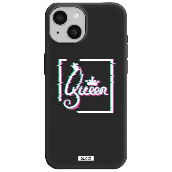 Queen Apple iPhone 15 Silicone black Case