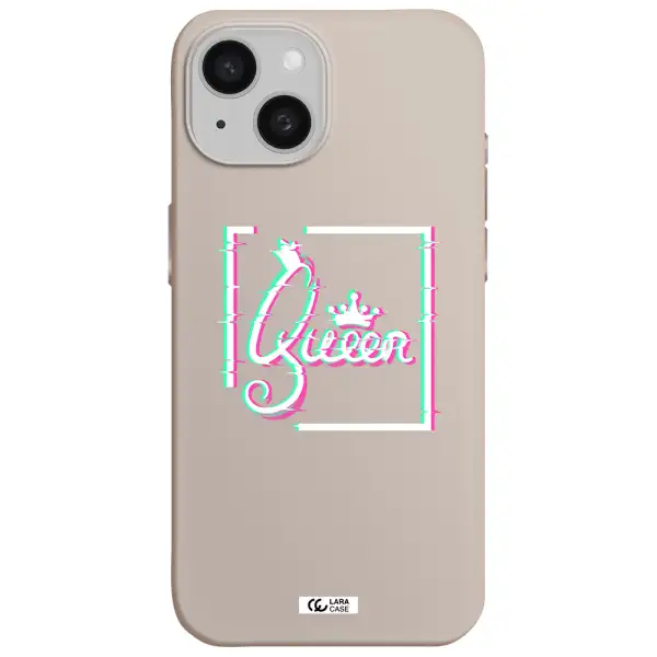 Queen Apple iPhone 15 Silicone Stone Case