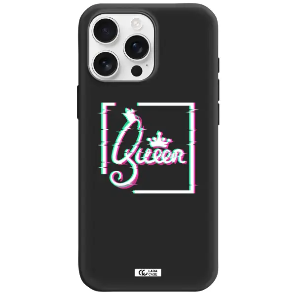 Queen Apple Iphone 16 Pro Max Silicone Black Case