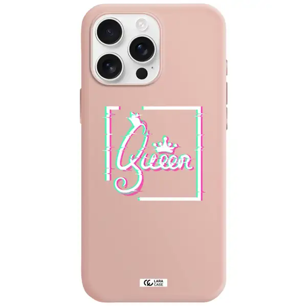Queen Apple Iphone 16 Pro Max Silicone Pastel Pink Case