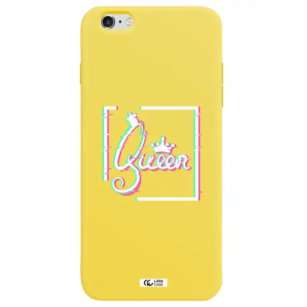 Queen Apple iPhone 6 plus Silicone canary yellow Case