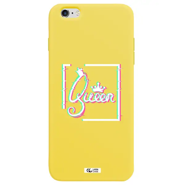 Queen Apple iPhone 6 s plus Silicone canary yellow Case