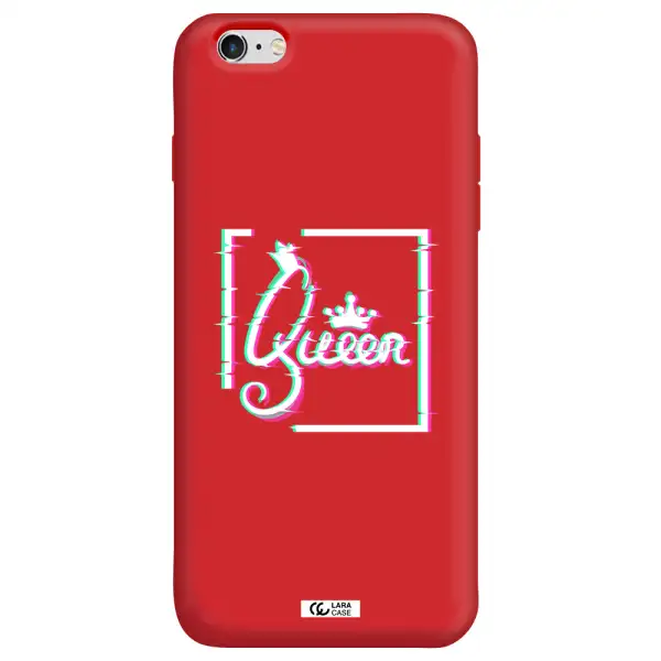 Queen Apple iPhone 6 s plus Silicone Imperial Red Case