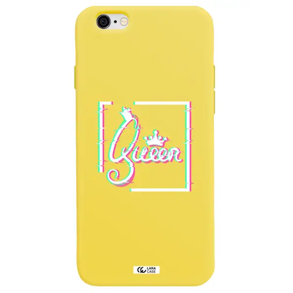 Queen Apple iPhone 6 Silicone canary yellow Case
