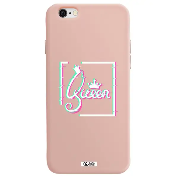 Queen Apple iPhone 6 Silicone pastel pink Case