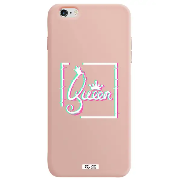 Queen Apple iPhone 6S Silicone pastel pink Case