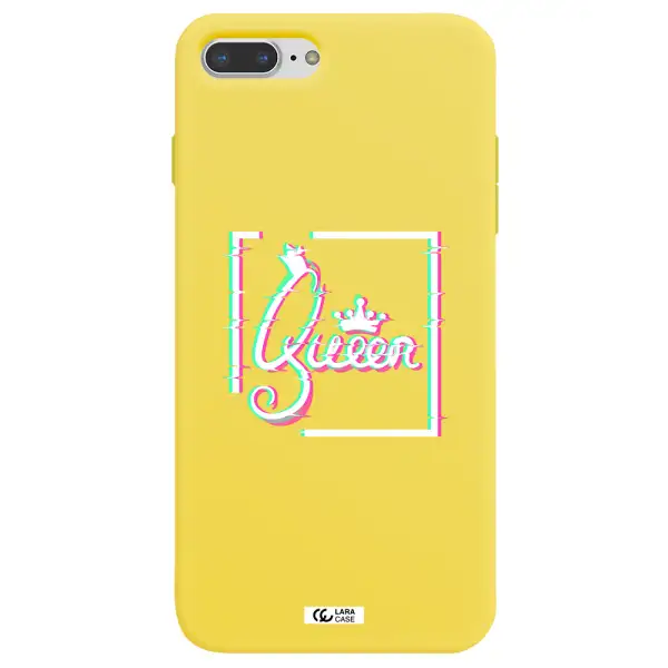 Queen Apple iPhone 7 plus Silicone canary yellow Case