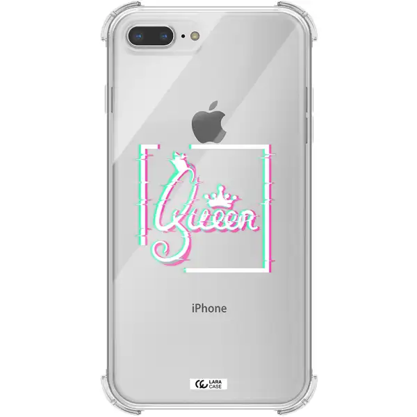 Queen Apple iPhone 8 plus Clear PC Case