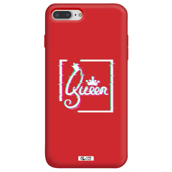 Queen Apple iPhone 8 plus Silicone Imperial Red Case