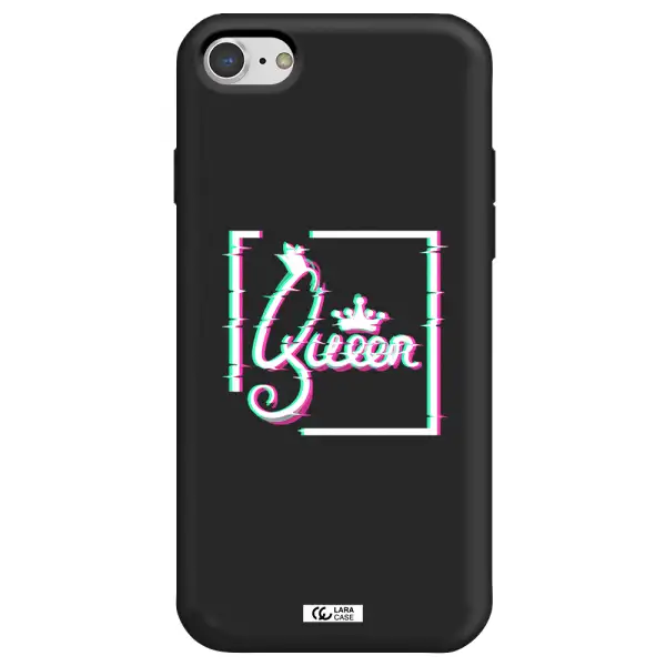 Queen Apple iPhone 8 Silicone black Case