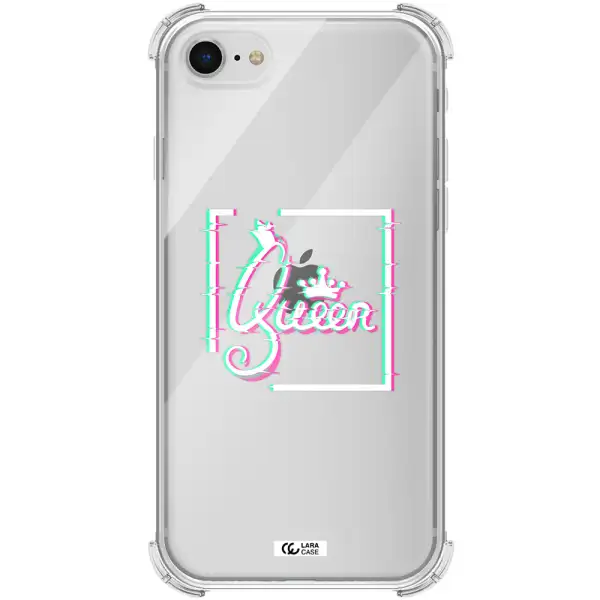 Queen Apple iPhone se 2020 Clear PC Case
