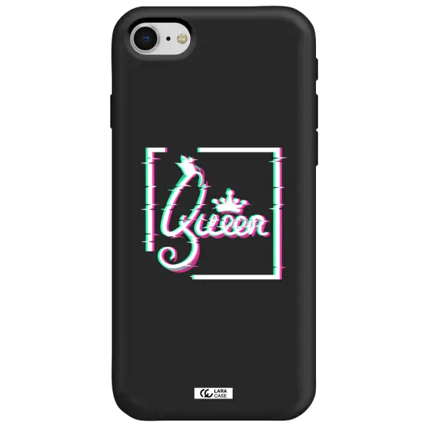 Queen Apple iPhone se 2020 Silicone black Case