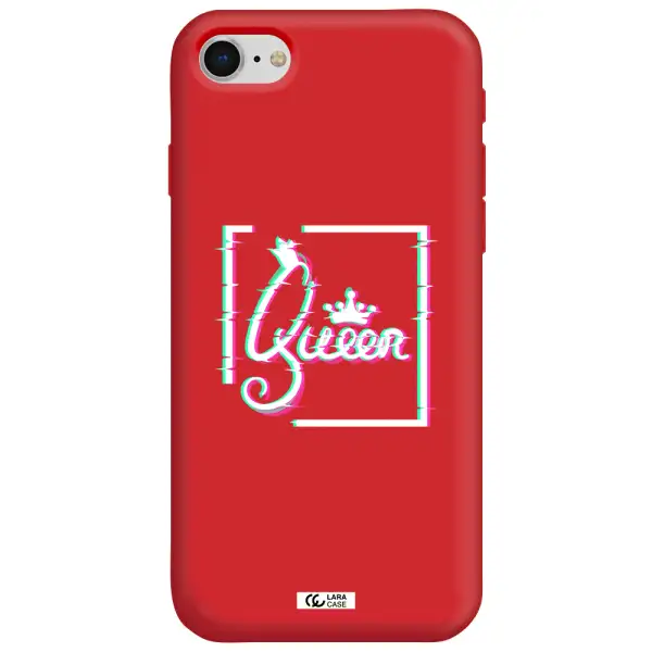 Queen Apple iPhone se 2020 Silicone Imperial Red Case