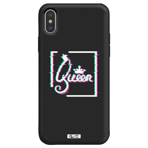 Queen Apple iPhone XS Silicone black Case