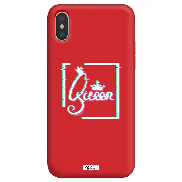 Queen Apple iPhone XS Silicone Imperial Red Case