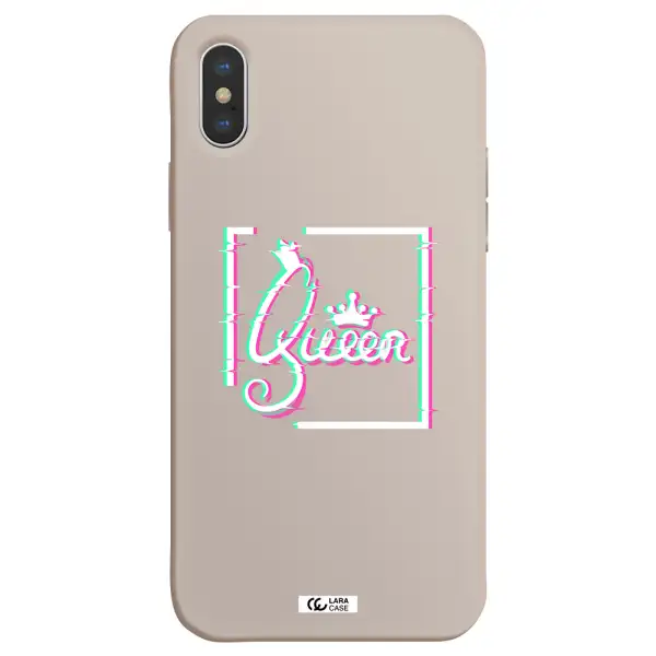 Queen Apple iPhone XS Silicone Stone Case
