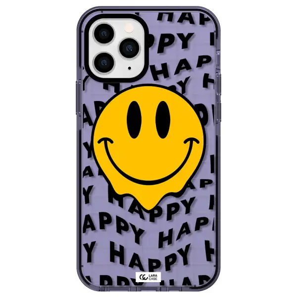 Happy Emoji Apple iPhone 11 pro max impact Lilac Case