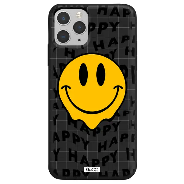 Happy Emoji Apple iPhone 11 pro max Silicone black Case
