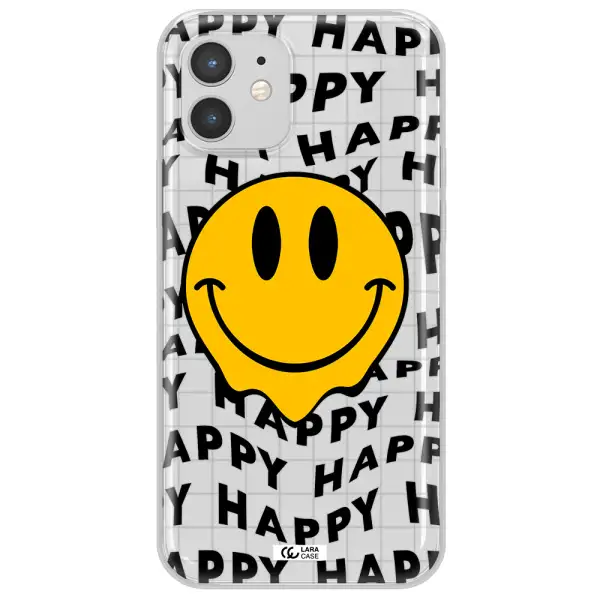 Happy Emoji Apple iPhone 12 Clear TPU Case