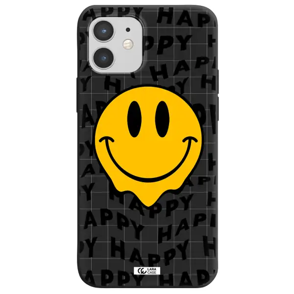 Happy Emoji Apple iPhone 12 mini Silicone black Case