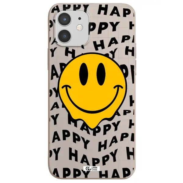 Happy Emoji Apple iPhone 12 mini Silicone Stone Case