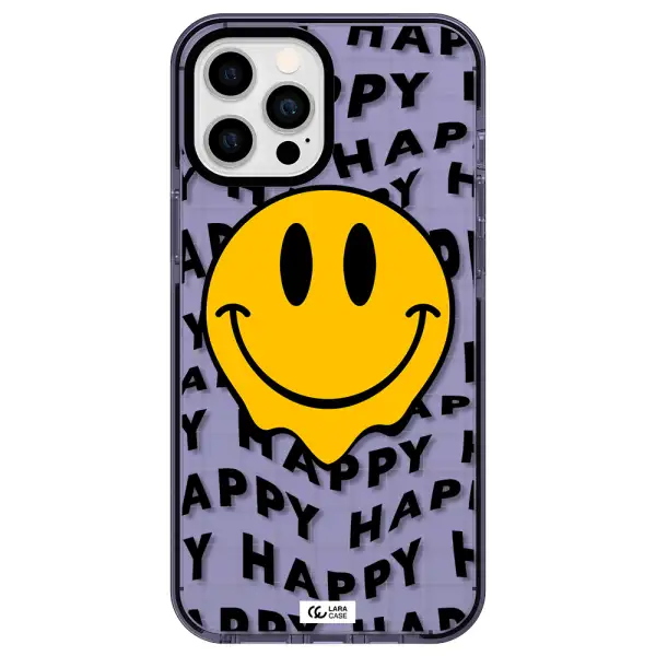 Happy Emoji Apple iPhone 12 pro max impact Lilac Case