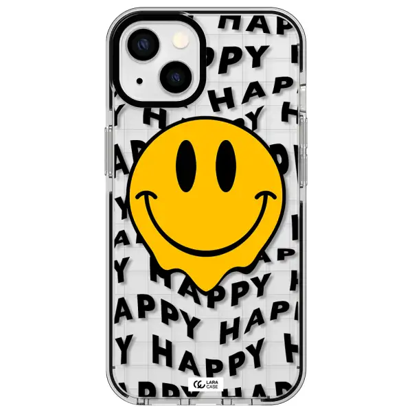 Happy Emoji Apple iPhone 13 impact black border Case
