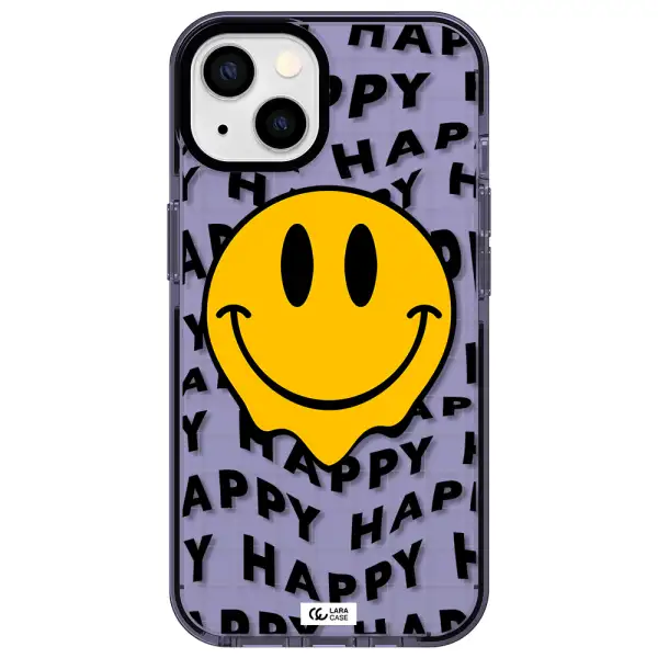 Happy Emoji Apple iPhone 13 impact Lilac Case