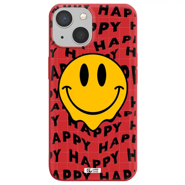 Happy Emoji Apple iPhone 13 mini Silicone Imperial Red Case