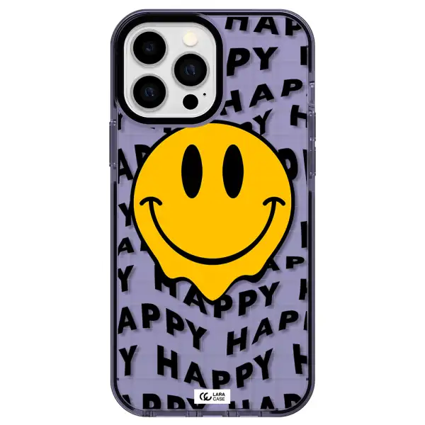 Happy Emoji Apple iPhone 13 Pro Max impact Lilac Case