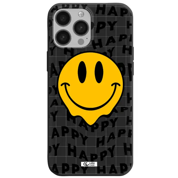 Happy Emoji Apple iPhone 13 Pro Max Silicone black Case