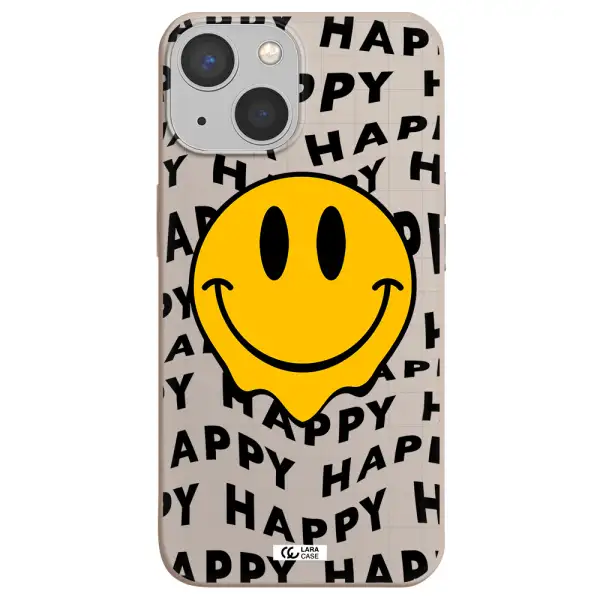 Happy Emoji Apple iPhone 13 Silicone Stone Case