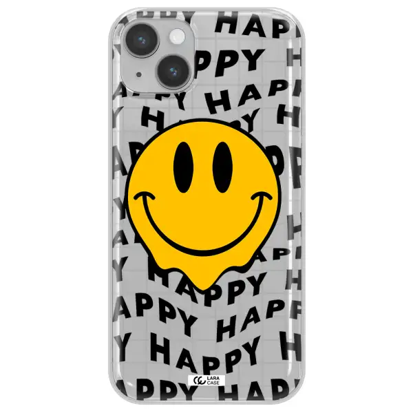 Happy Emoji Apple iPhone 14 Clear TPU Case