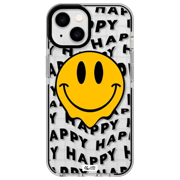 Happy Emoji Apple iPhone 14 impact black border Case