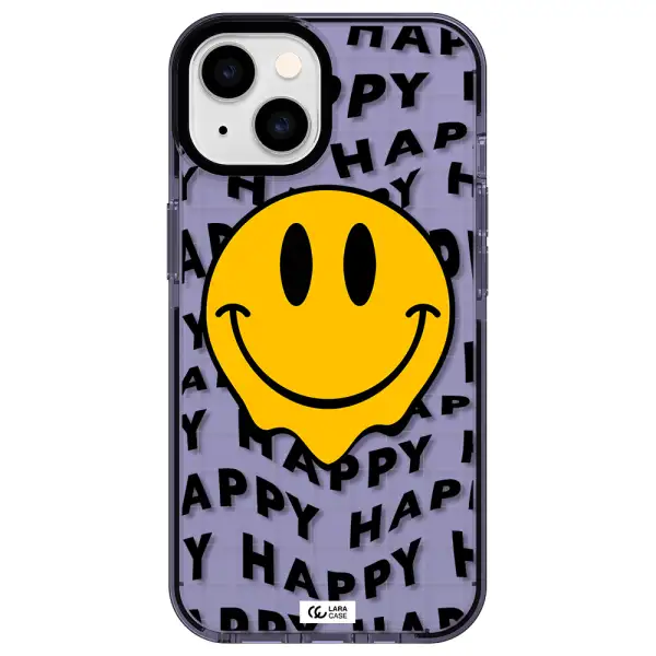 Happy Emoji Apple iPhone 14 impact Lilac Case